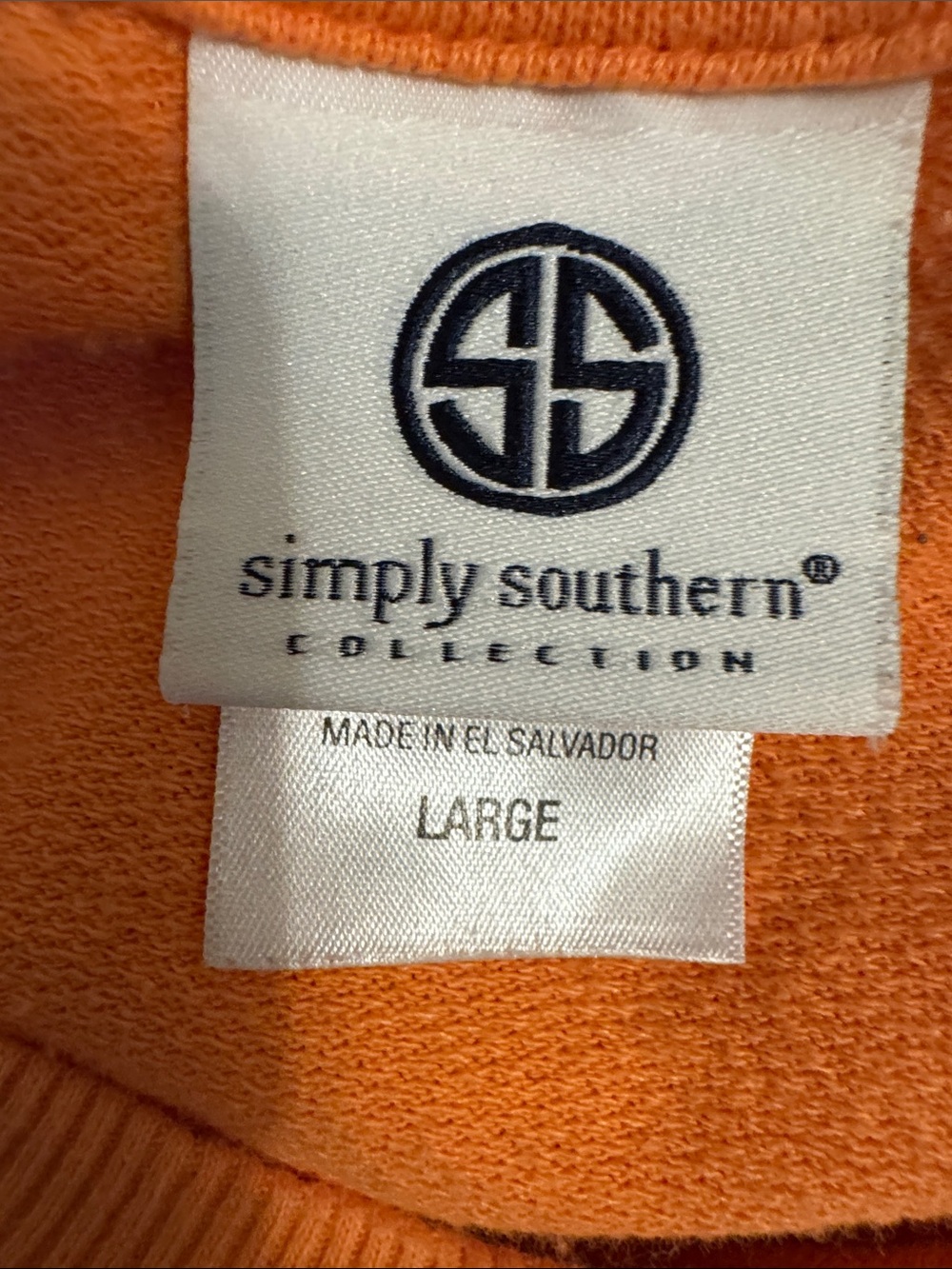 Simply Southern Orange Graphic Sparkle Long Sleeve Tee - Picture 5 of 6